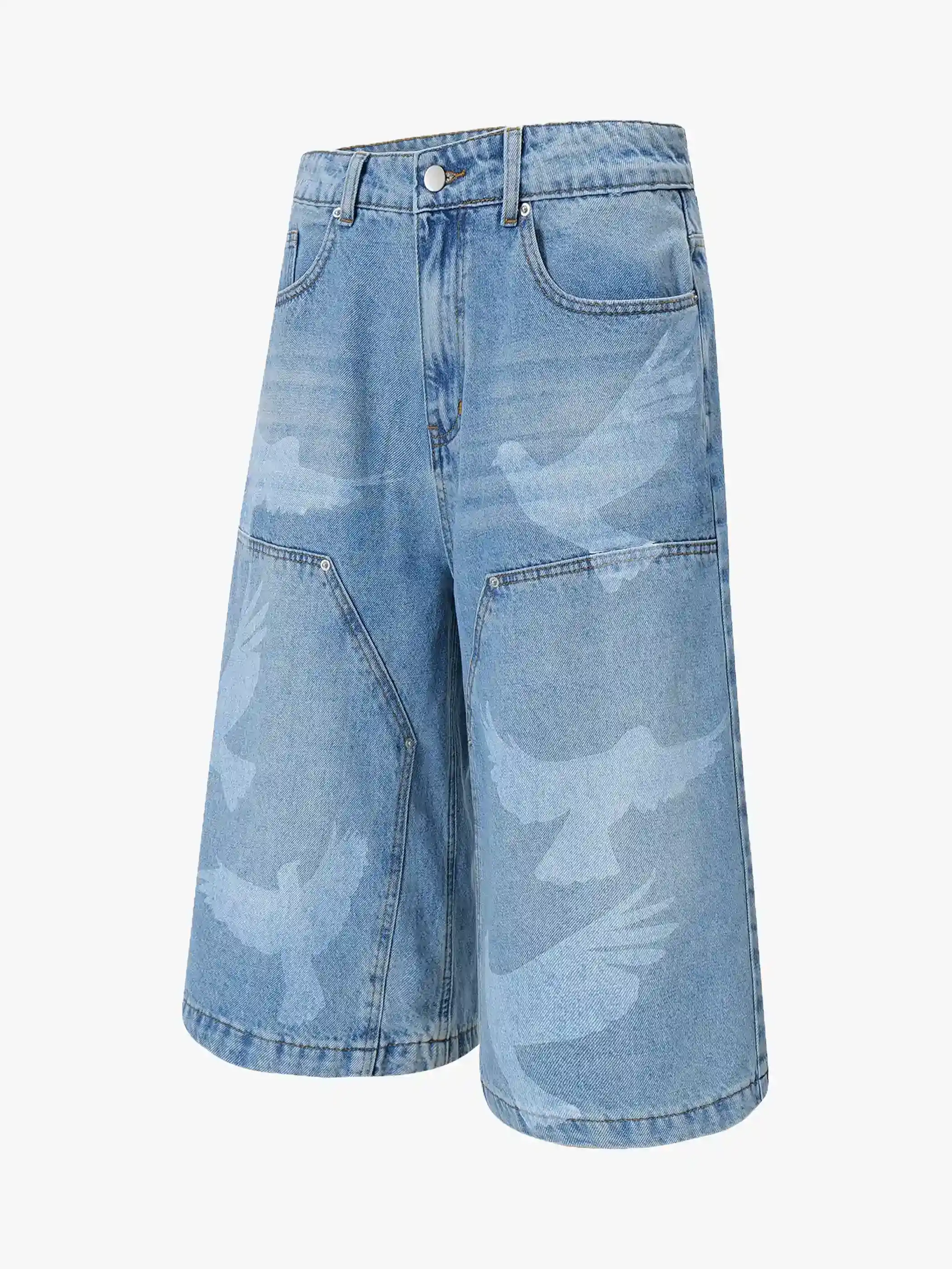 Bird Flight Denim Shorts-S966 - Image 3