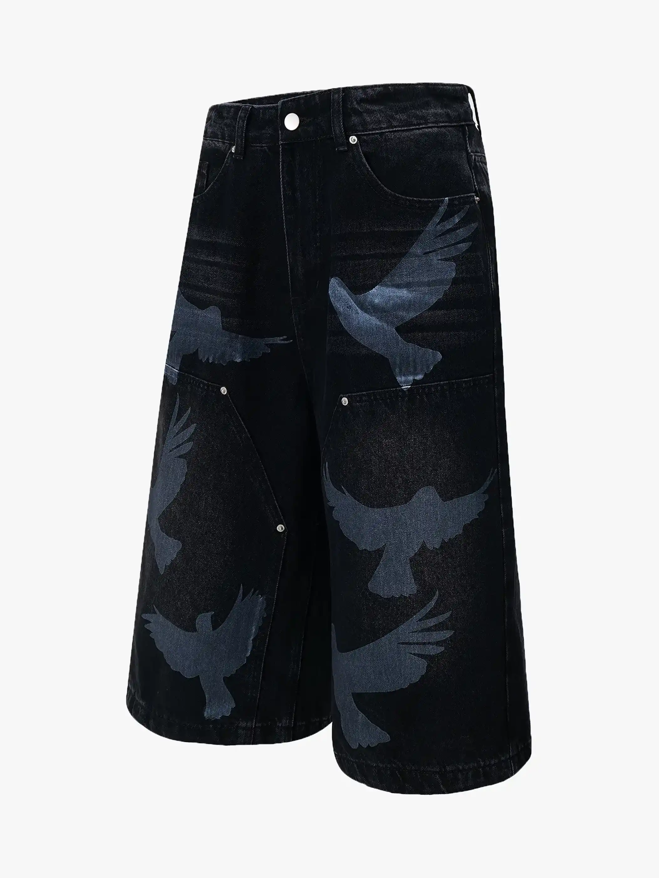 Bird Flight Denim Shorts-S966 - Image 7
