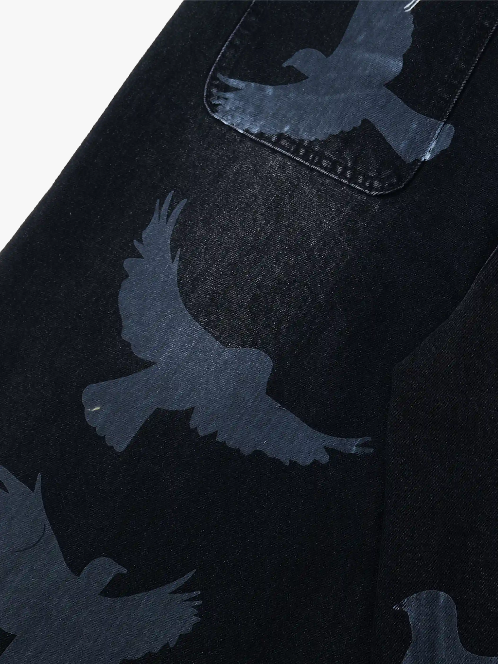 Bird Flight Denim Shorts-S966 - Image 9