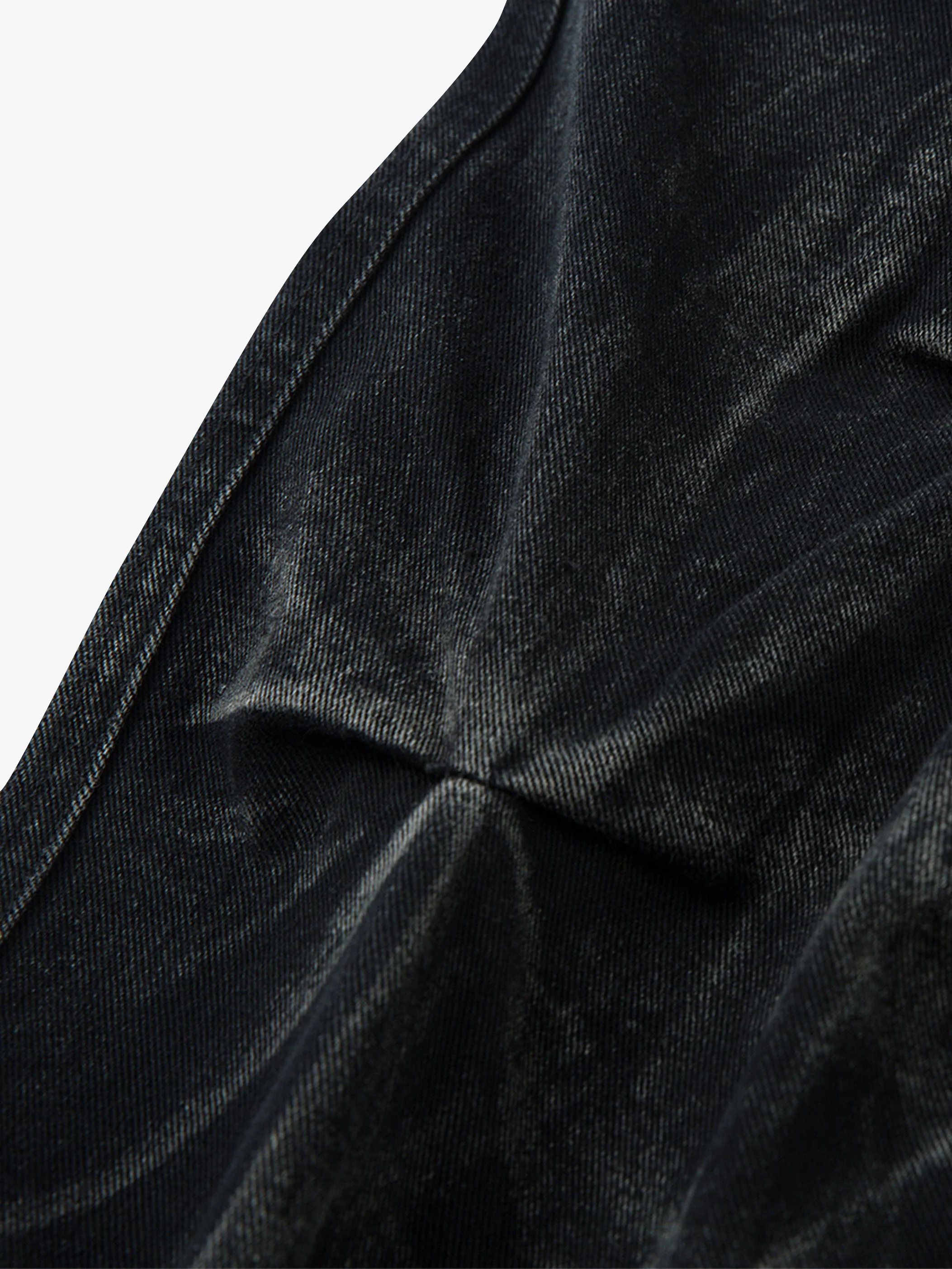High-Waisted Quilted Denim Pants-S928 - Image 3