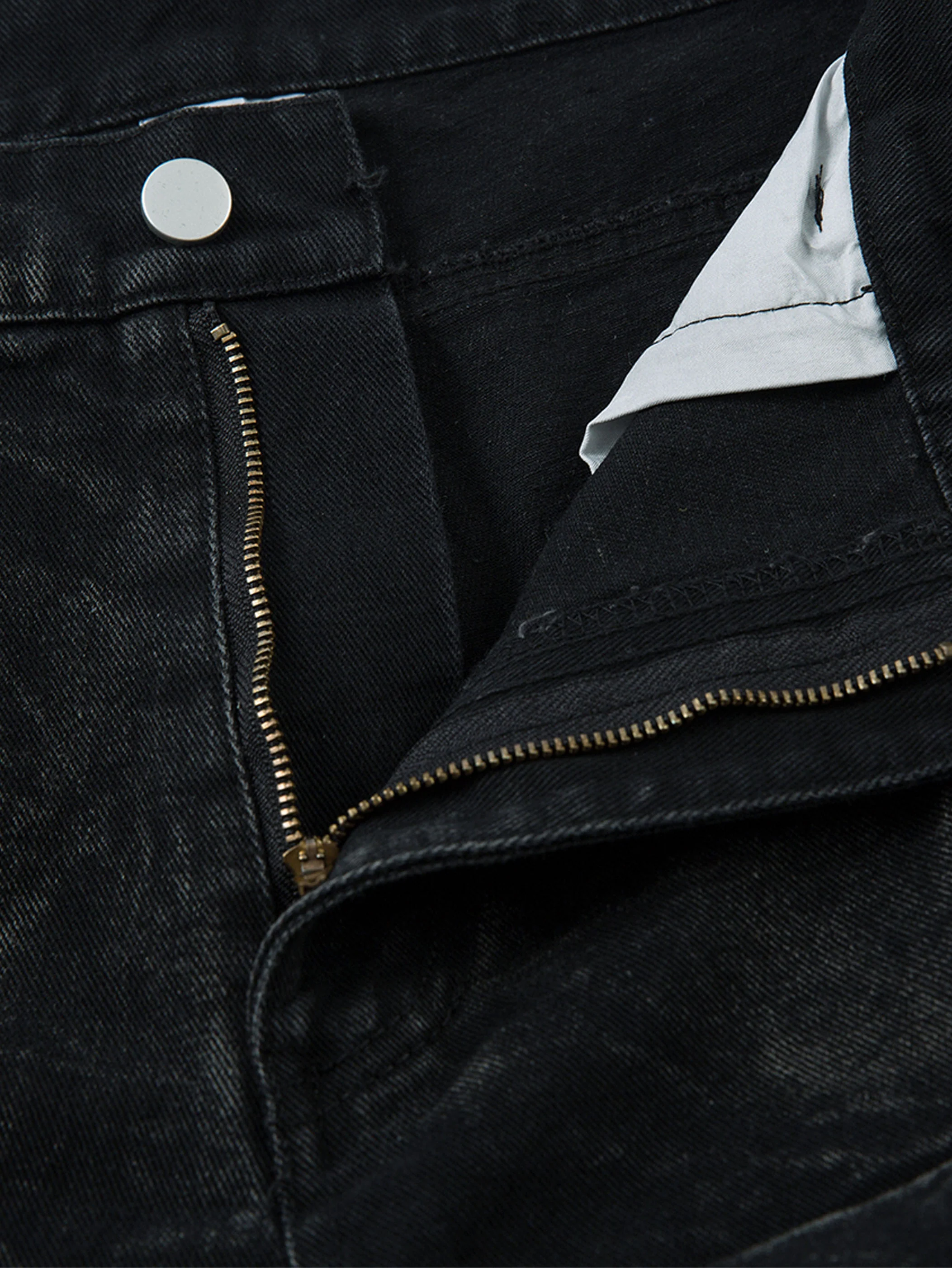 High-Waisted Quilted Denim Pants-S928 - Image 5