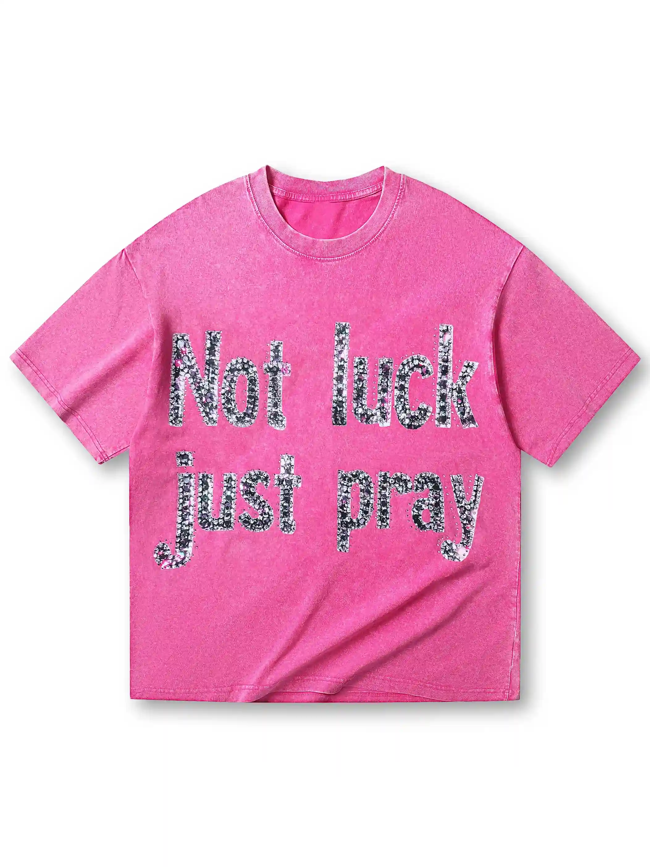 Shining Diamond Graffiti Print T-shirt-069T - Image 10