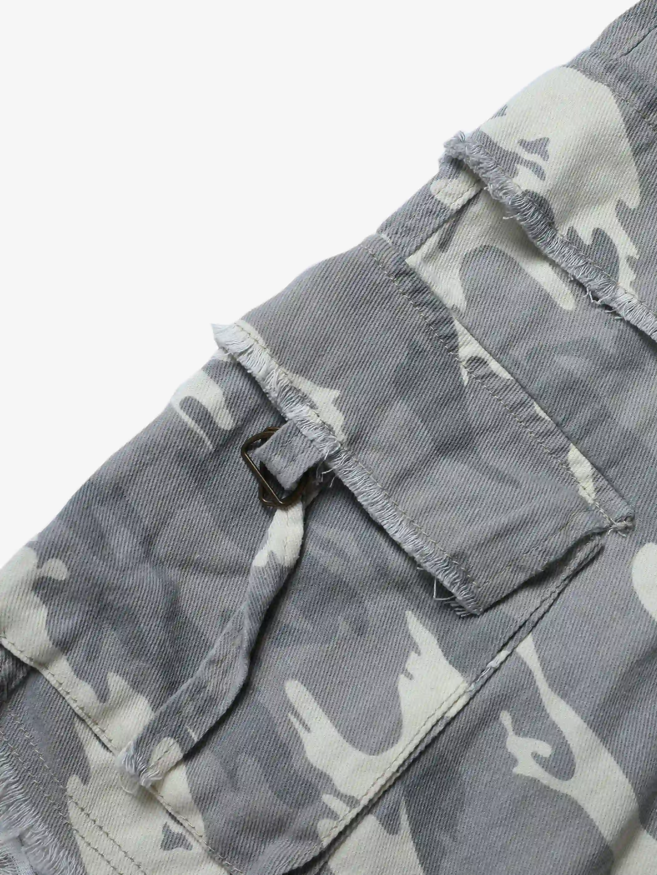 Streetwear Wide Leg Camo Cargo Shorts-S1037 - Image 5